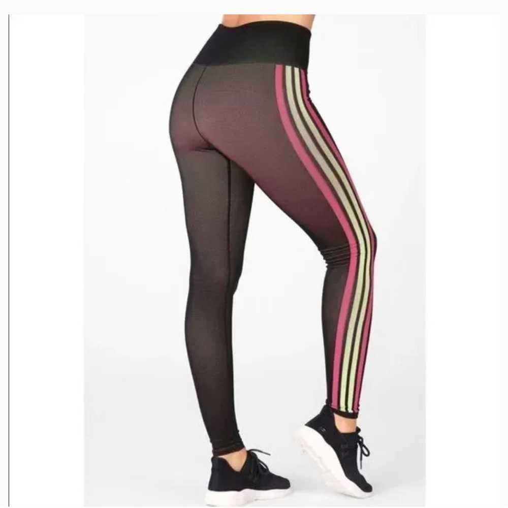 Fabletics high-waisted seamless strip legging size L‎